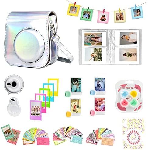 Kit de acessórios Caiyoule para Fujifilm Instax Mini 11 pacote de câmera instantânea com caixa de couro PU protetora e mini álbum instax & Frames & DIY Sticker & Filter