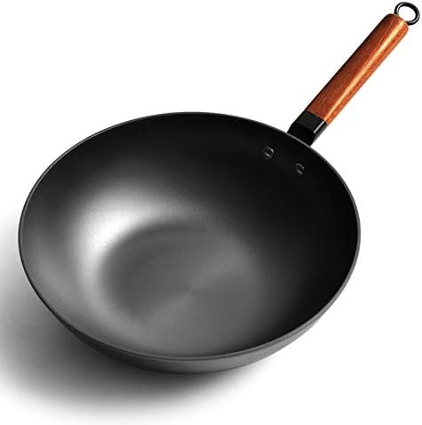 Shypt ferro wok tradicional handmade wok wok antiaderente pan não revestimento e panela a gás