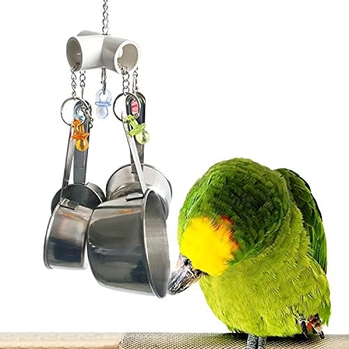 Toy Durável de Parrot de Pássaro de Pet Birt, Tool de aço inoxidável de aço inoxidável Brinquedos de mastigação de pássaros, para