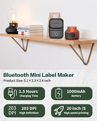 YIHERO YP10 MINI LABELA LABELA TERMAL Bluetooth Portable Rótulo Compatível com Android & iOS, multifuncional para roupas de negócios