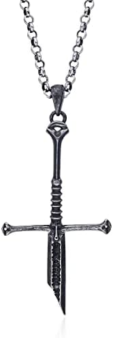 Dr. Lord Lord Narsil Colar o Senhor do Ring Merchandise Narsil Broken Sword Pingente Colar para Homens O Anel de Jóias de Power