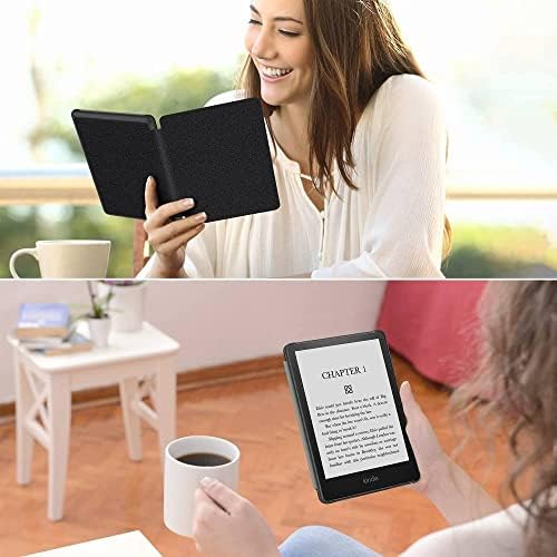 2021 Novo Kindle Paperwhite 6 polegadas edição de capa de 6 polegadas Kindle paperwhite5 11th Gen Magnetic Smart Case - Solid Black,