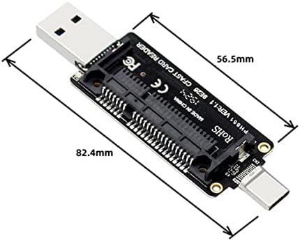 CableCC tipo C USB-C USB3.0 TO CAST 2.0 Adaptador de cartão PCBA CFast Card Reader para laptop para desktop