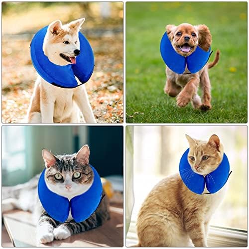 Colar de cone de cachorro inflável e inflável para cães pequenos grandes gatos após a cirurgia, cones de cachorro macios