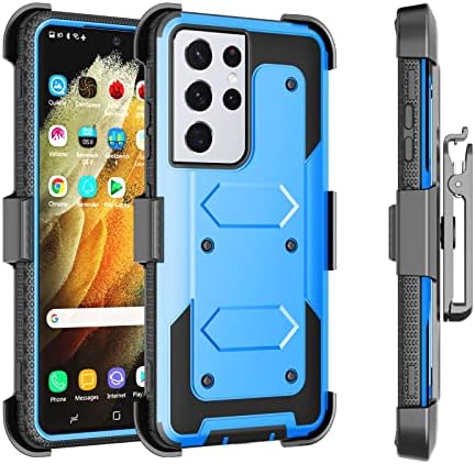 Hisdou Galaxy S21 Ultra Caso, capa de telefone para Samsung Galaxy S21 Ultra Belt Clip Holster Proteção Proteção Hovery Duty