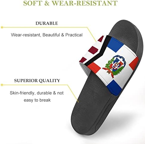 Flipers de bandeira americana e Dominica para mulheres/homens chinelos caseiros de pvc sandálias e chinelos não deslizantes
