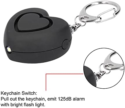 Chave de alarme pessoal de 125dB-alarme de autodefesa com luz de emergência de alerta de emergência de luz LED ALERTA
