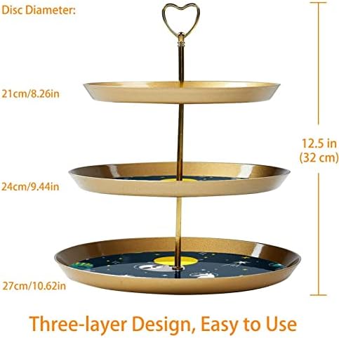 Suporte de bolo, conjunto de exibição de mesa de sobremesas, placa de exibição de sobremesa de frutas, universo Starry