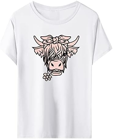 Camisa de manga comprida alta mulher feminina feminina casual camiseta curta Tops básicos de verão solto vaca pura feminina verão