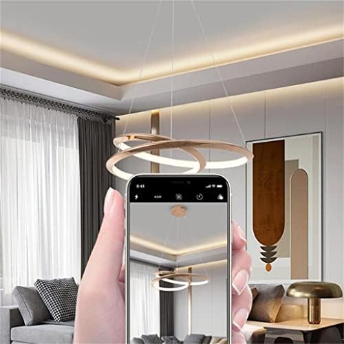 N/A Nórdica LED de aço inoxidável Round Candelier Home Room Showroom Modelo Candelador da sala