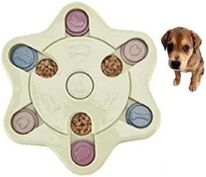 N/A Bowl Bowl Pet Toy Dog Food Turbable Comer Puzzle Anti-Shashing Dog Bowl Supplies, estilo: estilo hexagon
