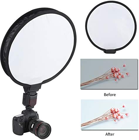 ZRQYHN 40 cm portátil dobrável em forma redonda Speedlite SoftBox Difusor, para luz flash da câmera