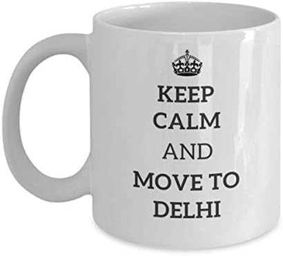 Mantenha a calma e vá para Delhi Tea Cup Viajante Coleador de trabalho Gift India Travel Mug Present