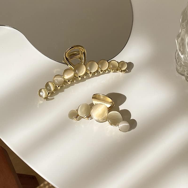 Walnut Elegant Opals segurar a parte de trás da cabeça Cabinete fixo Clipe de clipe de cocar de gancho de cabelo Acessórios