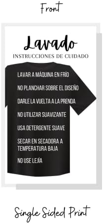 T-shirt espanhol Card de instruções de lavagem de sublimação de vinil de vinil | Cartão de visita de 50 PK 2x3.5 ”Como