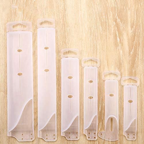 CABILOCK 6PCS facas universais guardas de borda de plástico transparente mangas de mangas protetores blocos de armazenamento