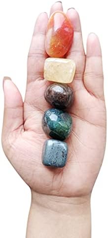 SHUBHANJALI VIRGO ZODIAC Birth Tumble Stones With Bag, Virgo Lucky Birth Stones Crystal 23 a 22 de setembro de 22-Multicolor