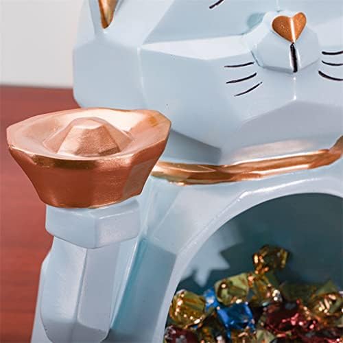 Eyhlkm Fortune Cat Key Storage Bandejas de resina Fatueira Prato de doces Brincos de joias Decoração de mesa em casa Ornamentos