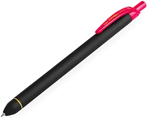 Pentel Energel BL437R1 Pen do rollerball de tinta de gel retrátil - Pacote de 0,7 mm - rosa - pacote de 14