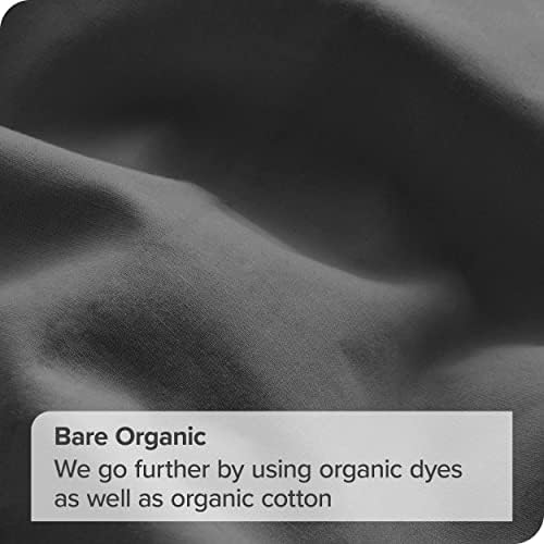 Casa nua Organic Cotton King Sheet Set - Teas de percala crocante - leve e respirável - lençóis e fronhas de cama