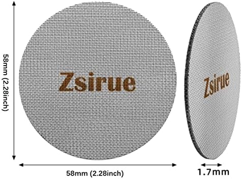 Tela de disco Zsirue, placa de malha de filtro de café barista profissional, filtro reutilizável de café de metal para expresso