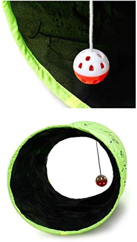 Slatiom Pet Tunnel Cats Impresso verde adorável túnel de túnel de gatinho com bola tocar bola túnel de brinquedo divertido Túnel de