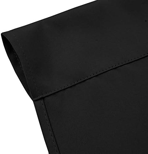 Cortinas de blecaute preto de Lemomo/42 x 63 polegadas/conjunto de 2 painéis Cortinas de escurecimento da sala de haste