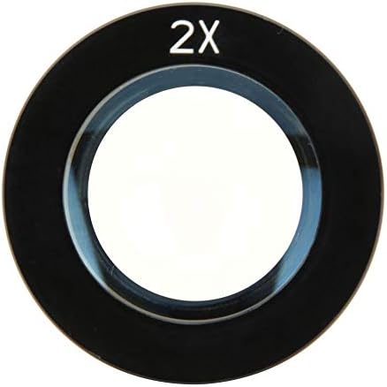 Lente de montagem C DIYDEG ZOOM C, Black Metal + Glass 2.0x Instalação fácil Lens de câmera de microscópio industrial, para microscópios