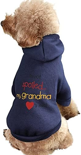 Eu não estou mimado, minha avó simplesmente me ama, com capuz para cães de inverno, roupas elegantes roupas moletom