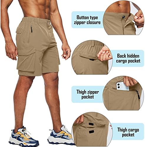 Shorts masculinos da dudubaby 9 polegadas shorts de uns shorts de grandes dimensões de tamanho zíper.