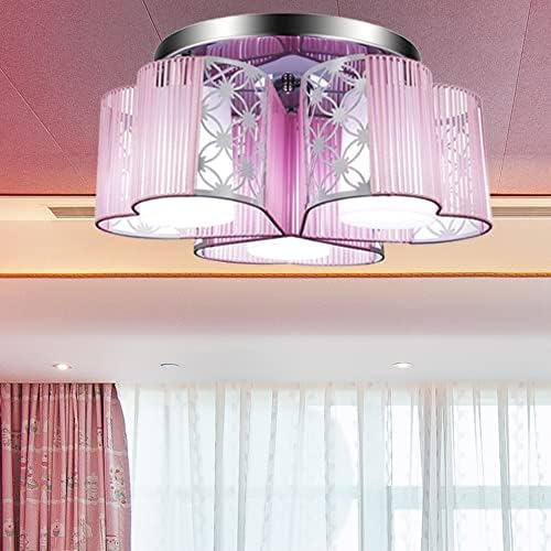 LightInthebox Modern Pink Chandelier Girls Room Flutue Mount Teto Luminárias Luminária em forma de coração Lâmpada de teto rosa