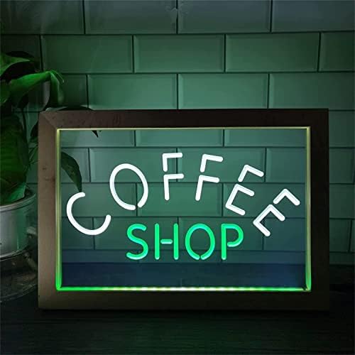 Dvtel Coffee Shop LED NEON SIGN, LOGO DO CAFE 3D LUZES NOTIVAS LUZES USB ACRYLIC LUZES, MARAL PENANDO FOTO FOTO LUMININAL SIGNA,