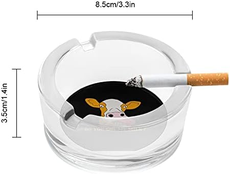 Cigarros de vaca engraçada fumantes de vidro cinzas bandeja de cinzas para o escritório em casa Decoração de mesa de mesa
