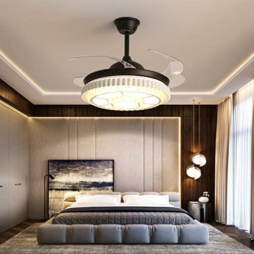 Ventilador de teto de neochy com luzes, ventilador de teto da sala de estar Fan invisível de teto doméstico quarto de jantar de quarto