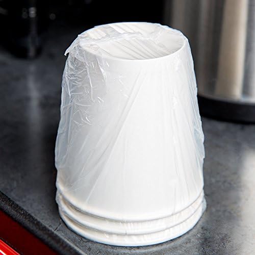 King de mesa 10 oz. Cup de papel de papel embrulhado individualmente branco - 480/estojo