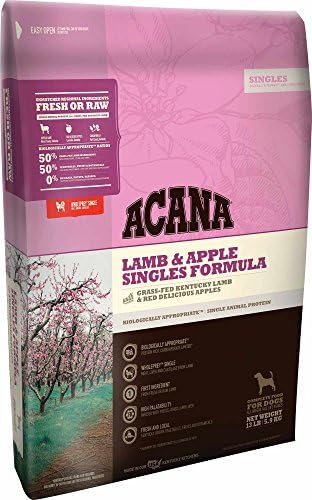 ACANA LAMB e APPLE Singles Singles Formula Dog Food, Bolsa de 13 libras