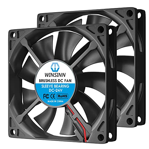 Fan Winsinn DC 80mm 24V 8015 Rolamento de rolamento de rolamento de escova 80mmx15mm 2pin