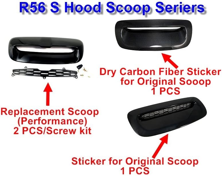 Capa de capuz de fibra de carbono seco para mini cooper r55/r56 s/r57
