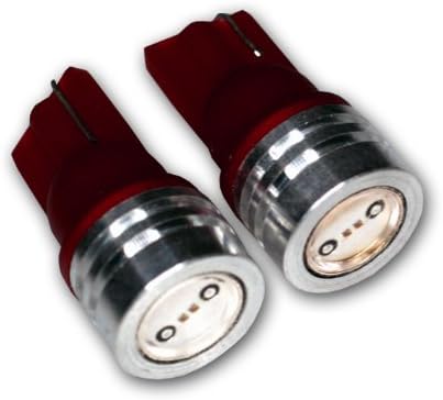 TuningPros Ledig-T10-RHP1 Gerneral Instrument Bulbos LED T10 Wedge, LED de alta potência Red 2-PC Conjunto