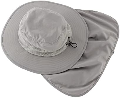 Casa prefira upf50+ masculino chapéu de pesca larga larga com tampa de face do ritmo do pescoço
