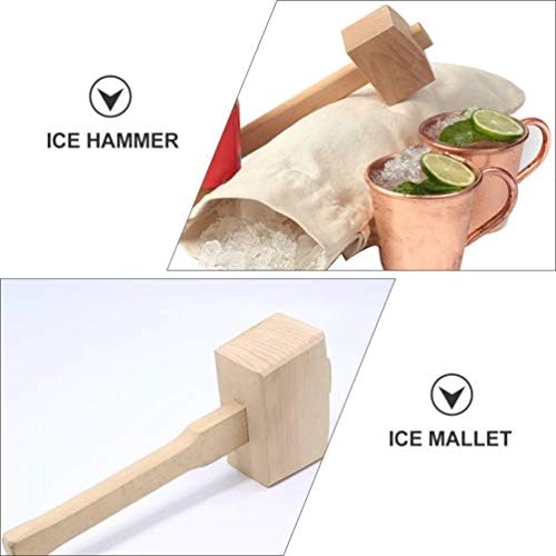 Misturador de neve de mixer de cabine mixer de neve de madeira martelo de gelo de gelo martelo de gelo britador de gelo bar ferramenta