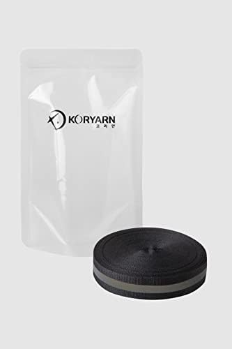 Koryarn Rainbow Fita reflexiva de fita de correia 24mm x 15 metros / para segurança - roupas - tecido