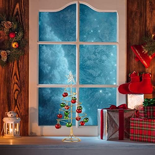 Decoração de Natal Qualidade 9,8*26,5 cm Árvore de Natal de Iron Spiral com sino de sino de ferro Mini Christmas Tree Desktop Simulação