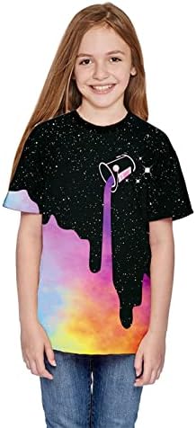 Adolescentes garotas meninos meninos verão 3d impressão gráfica blusas de camisetas
