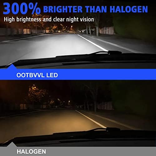 Ootbvvl Fit para kits de lâmpadas de farol Toyota Highlander LED, feixe alto 9003/h4/feixe baixo+luzes de nevoeiro H11, lâmpadas led de LEDs brancas super brilhantes de 12000lm, plug and play, pacote de 4