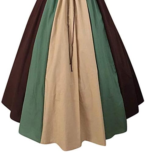 Vestido de tamanho grande para mulheres Medieval Vintage Flare Sleeve Sleep