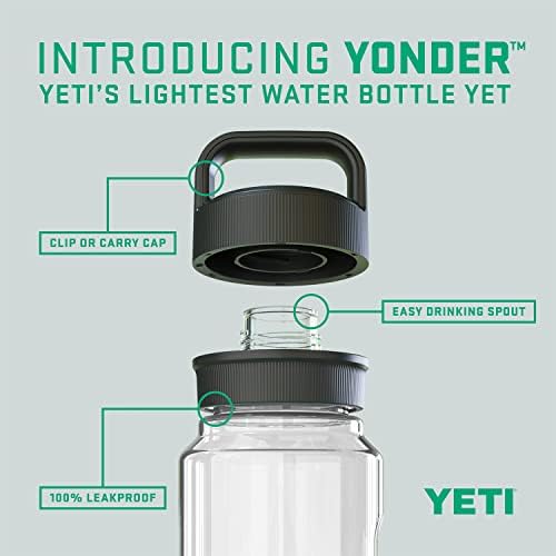 Yeti Yonder 1L/34 oz garrafa de água com tampa de batida, limpa