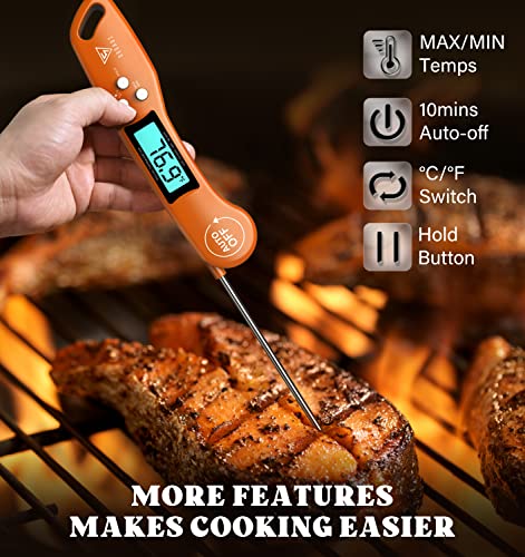 DOQAUS Termômetro de carne digital, termômetro instantâneo de leitura alimentar para cozinhar, sonda de termômetro de cozinha com iluminação
