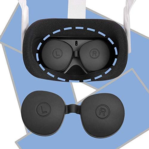Capa de face de silicone devansi vr com tampa de lente para o Oculus Quest 2 à prova de face à prova de face almofada de olho de