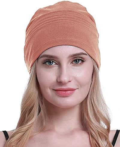 chapéus de chuma de algodão osvyo chapéus macios para mulheres pilheiros - gorros de câncer embalagens seladas com turbante